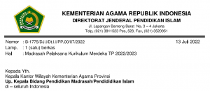 madrasah pelaksana kurmer 2022